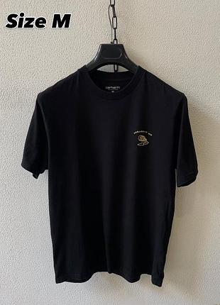 Оригінальна чоловіча футболка carhartt wip 100% сотон розмір m чорного кольору в ідеальному стані