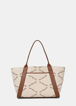 Urbanshop com ua karl lagerfeld сумка-тоут женская k/ville коричневая b2w30247 размеры запитуйте
