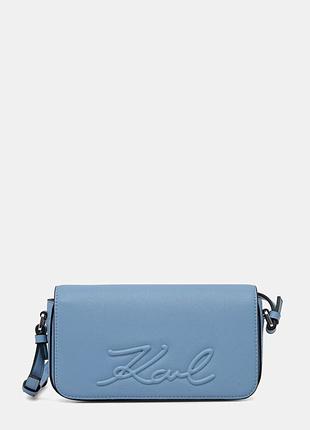 Urbanshop com ua karl lagerfeld сумка baguette женская из искусственной кожи k/ville голубая b2w30222 размеры запитуйте