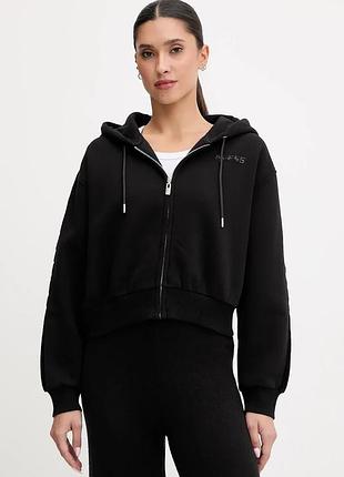 Urbanshop com ua кофта guess aelia цвет черный с капюшоном однотонная v5bq11 kb681 размеры запитуйте