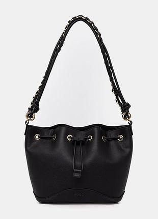 Urbanshop com ua hugo сумка-мешок женская из искусственной кожи ilary_drawstring черная 50562975 размеры запитуйте