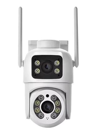 Камера видеонаблюдения 6mp icesee поворотная с двумя объективами a28