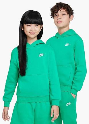 Urbanshop com ua кофта дитяча nike club flc hdi green fd3000-324 розміри запитуйте