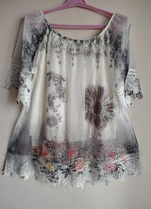 Блуза из вискозы. mafe in italy