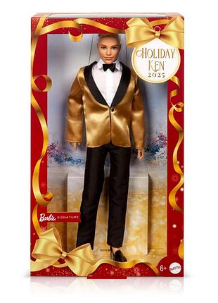 Кукла barbie signature 2025 holiday blonde ken doll