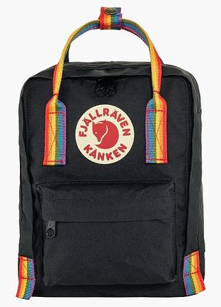 Urbanshop com ua рюкзак унісекс fjallraven kanken rainbow mini black 23621.550-907 розміри запитуйте