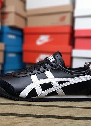 Жіночі кросівки asics onitsuka tiger mexico 66 чорні з білим