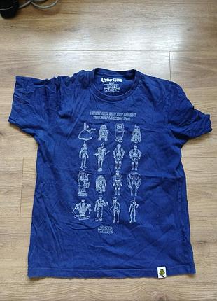 Синя футболка  star wars c3po r2d2 l