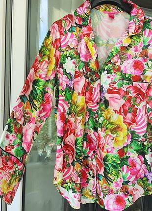 Эксклюзив! атласная пижамная рубашка victoria's secret x mary katrantzou (лимитированная коллекция)
