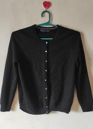 Женский черный кардиган m&amp;s collection, 100% кашемир, размер u9 18
