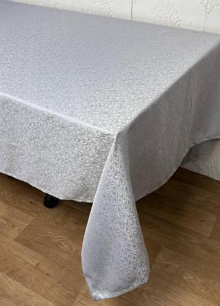 Скатертина жакардова 160х260 см grey