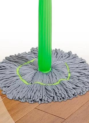 Швабра для сухого та вологого прибирання зелена, 2 в 1, 360 дюйма and ly-741