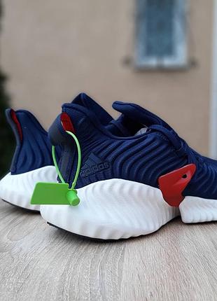 Adidas alphabounce instinct синие с красным