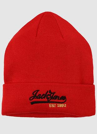 Красная шапка jack &jones