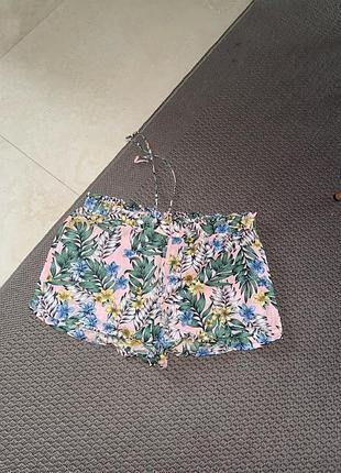 Домашні шорти в квітковий принт домашні піжамні віскозні шорти домашние пижамные натуральные вискозные шорты цветочный