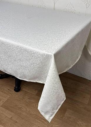 Скатертина жакардова 160х300 см ivory