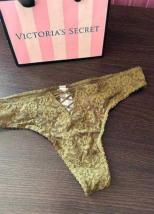 Кружевные трусики стринги оригинал виктория сикрет victoria’s secret