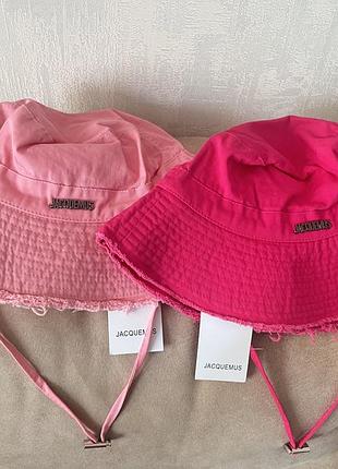 Рожева панама jacquemus le bob artichaut bucket hat