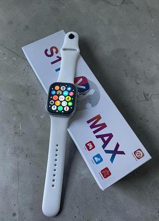 Смарт годинник s11 max white smart watch з bluetooth дзвінками та фітнес трекером для android та iphone