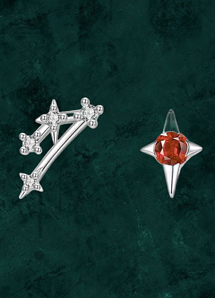 Серебряные серьги "телец"