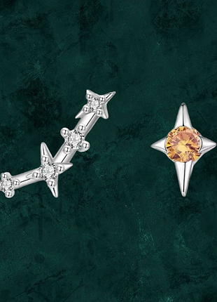Серебряные серьги "овен "
