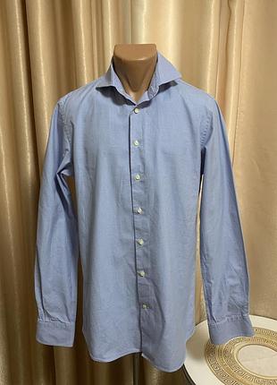 Чоловіча сорочка profuomo sky blue slim fit блакитного кольору  розмір 40/7 колір блакитний