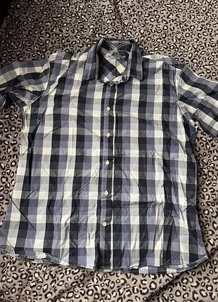 Levi strauss&co чоловіча сорочка з коротким рукавом у клітинку