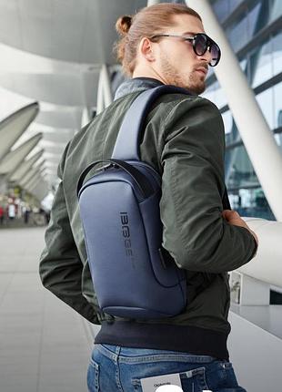 Рюкзак-слінг xiaomi bange bg7221 чоловіча сумка через плече бананка кросбоді водонепроникна синій