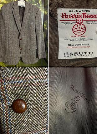 Harris tweed вінтажний твідовий вовняний жакет піджак блейзер з вовни