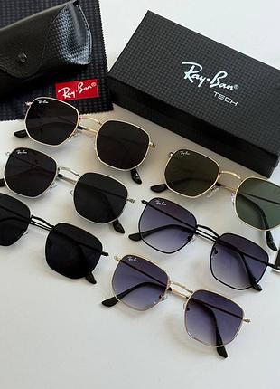 🔥очки унисекс ray ban🔥 мужские женские оправа: металлическая линзы: поликарбонат 💡защита: uv400 салфетка + мешочек + коробочка от солнца летние