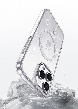 Чохол tpu eclipse sparkle (magfit) для apple iphone 14 pro max (6.7") clear