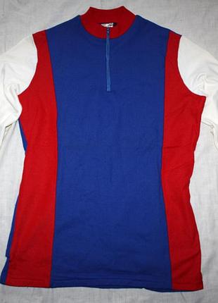 Винтажная теплая велокофта nabholz (италия). новая / на флисе / nos. р. l-xl