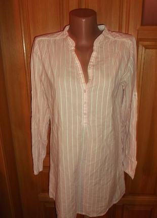 Сорочка туніка в смужку з довгим рукавом р. 36-m - marc o'polo