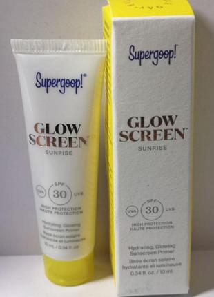 Supergoop! glowscreen spf 30 многофункциональный праймер и солнцезащитный крем в оттенке sunrise, 10 мл