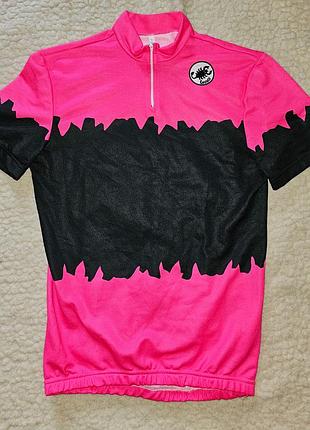 Винтажная велоджерси castelli neon pink. made in italy. р. m. как новая