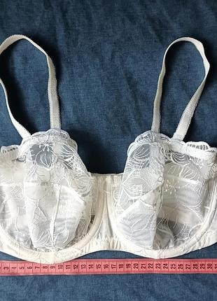 Бюстгальтер мягкая чашка белый 32f 75f marks&amp;spenser анжелика балконет с силиконовыми полосками