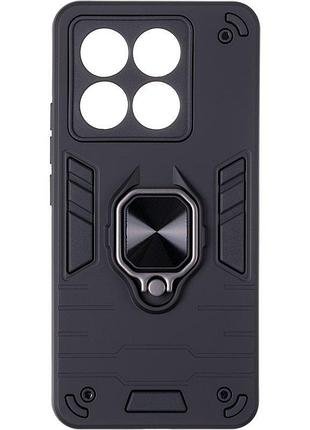 Чехол fiji defence для motorola g86 5g защитный бампер с кольцом подставкой black
