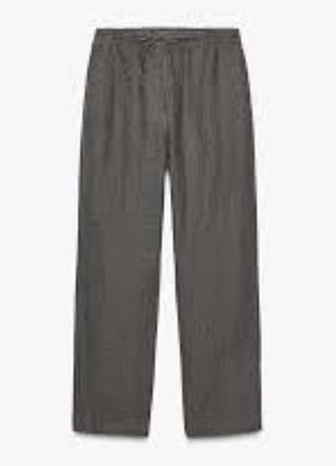 Льняные брюки zara