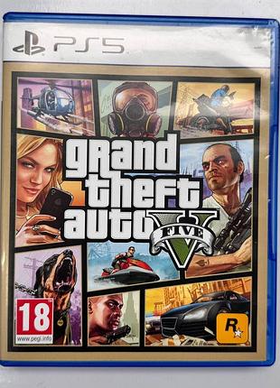 Grand theft auto v (gta v), б/у, русские субтитры - диск для playstation 5