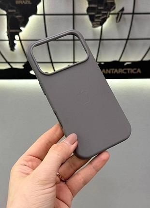 Кожаный чехол-накладка iphone 17 pro чехол магсейф с микрофиброй для айфон 17 про