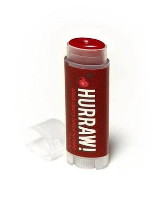 Бальзам для губ чорна вишня hurraw! black cherry tinted lip balm 4,8г