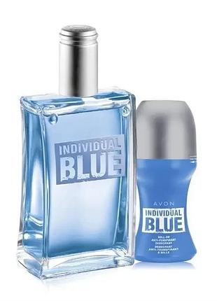 Парфумований набір для чоловіків avon individual blue аромат 100 мл +кульковий дезодорант