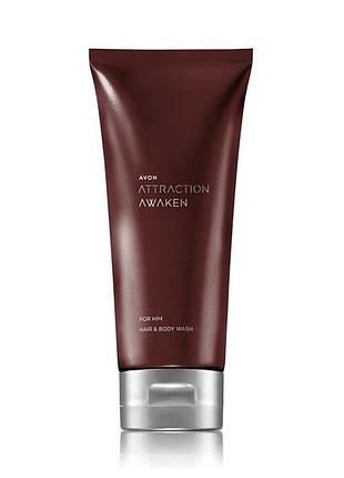 Шампунь-гель для душу avon attraction awaken for him