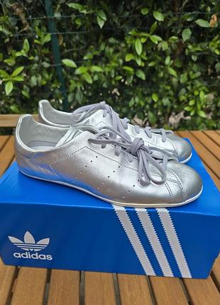 Кеды из натуральной кожи adidas stan smith silver metallic размер 40 2/3, оригинал