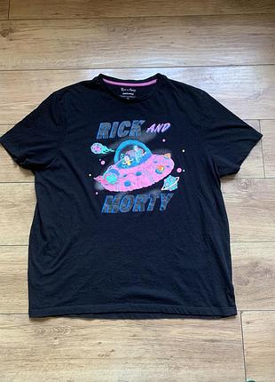 Стильная футболка большого размера 3 xl rick and morty великого розміру