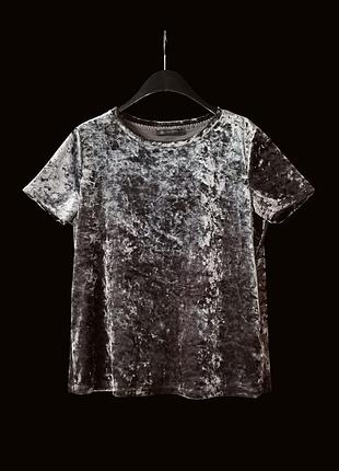 Футболка бархатная marks&spencer велюровая футболка женский велюровый топ
