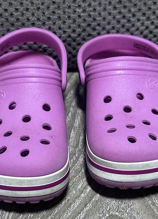 Оригінальні crocs c9 на дівчинку рожеві крокси 26 розмір 3