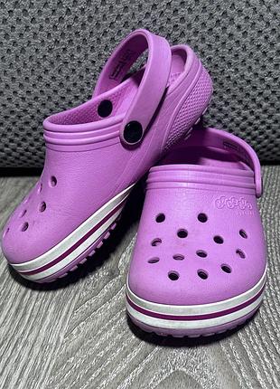 Оригінальні crocs c9 на дівчинку рожеві крокси 26 розмір 4
