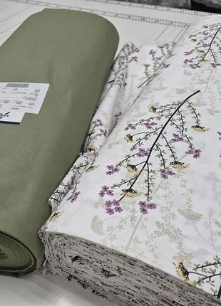 Гілочка/хакі, cotton (двоспальний)
