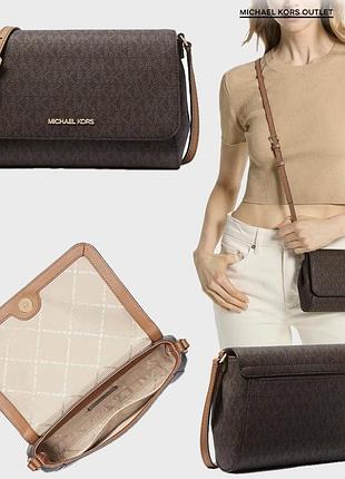 Сумка michael kors medium logo convertible crossbody bag, оригінал usa, в наявності 10
